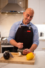 Load image into Gallery viewer, Black with Charcoal Apron