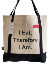 Load image into Gallery viewer, I Eat Therefore I Am Canvas Tote