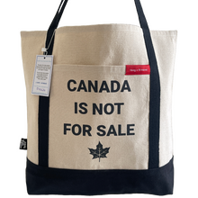 Load image into Gallery viewer, Canada Is Not For Sale Canvas Tote