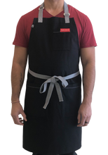 Load image into Gallery viewer, Black with Charcoal Apron