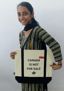 Canada Is Not For Sale Canvas Tote