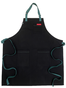 Black Apron with Sage straps