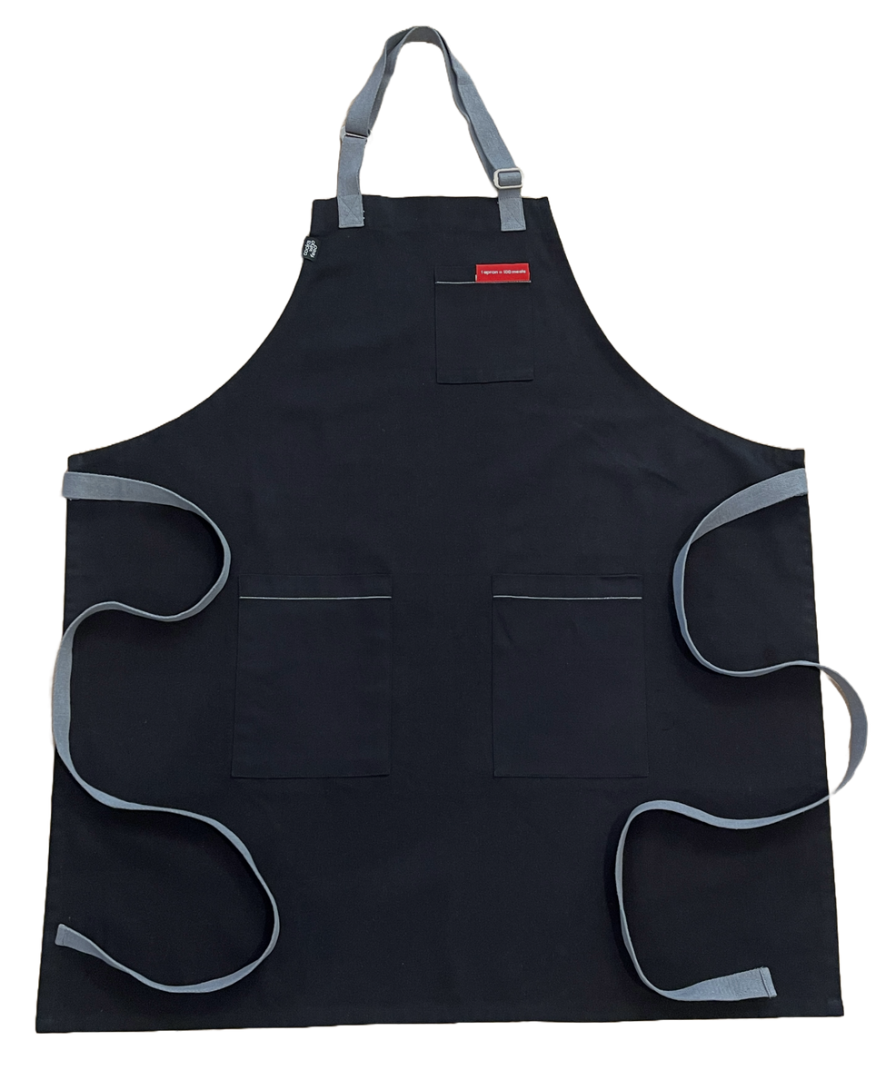 Black with Charcoal Apron