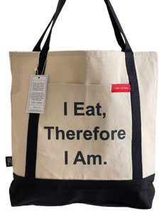 I Eat Therefore I Am Canvas Tote