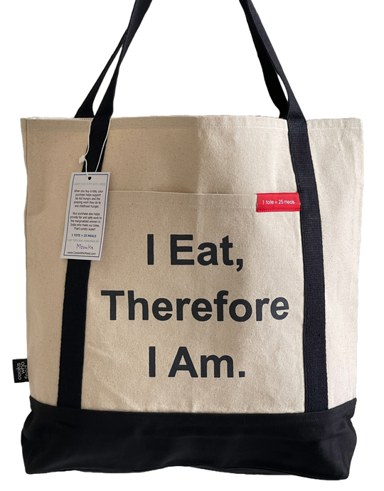 I Eat Therefore I Am Canvas Tote