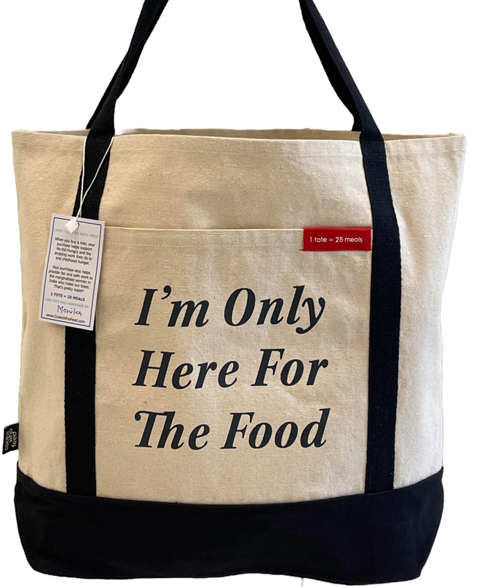 I m Only Here For The Food Canvas Tote Cooks Who Feed